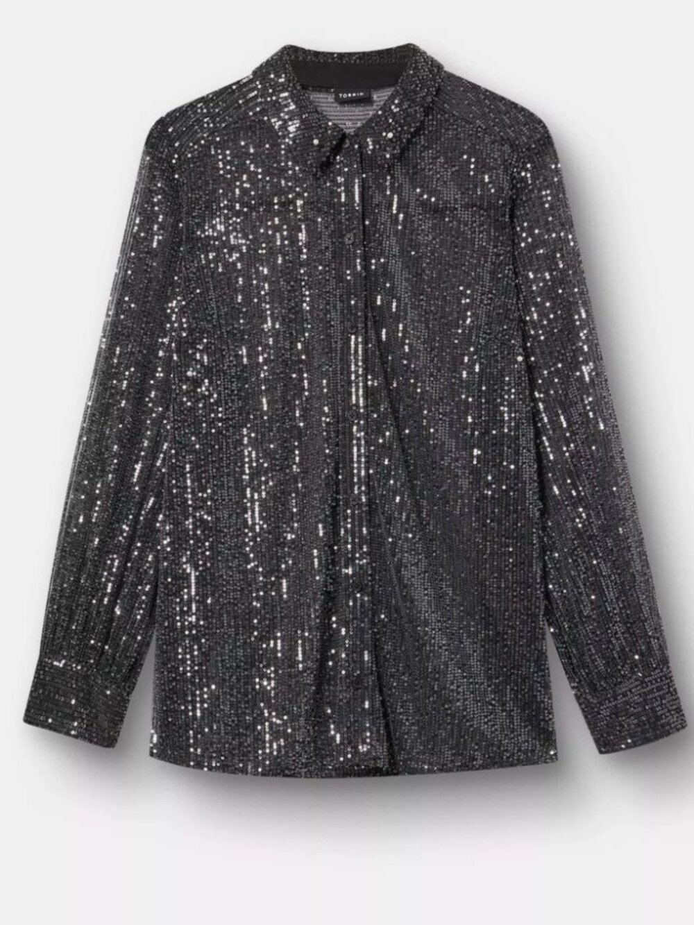 Torrid Sequin Button-Up Tunic Shirt Size 2 NWT